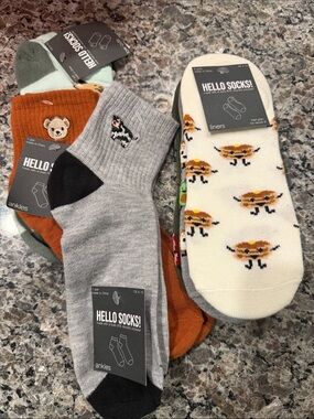 Women’s Assorted Anklet & Liner Sock Set - Gray, Cream, Orange, Green